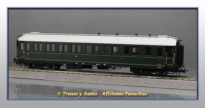 Coche pasajeros verderón Serie 301/344 ACW-37 1ª y 3ª Clase - MZA